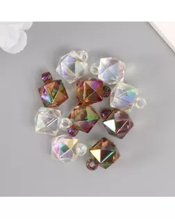 Декор для творчества акрил "Куб" набор 10 шт 2,1х1,6х1,6 см арт. СМЛ-234692-1-СМЛ0010225495