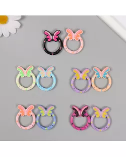 Карабин металл "Бабочка" МИКС 3,8х3 см арт. СМЛ-234825-1-СМЛ0010227552