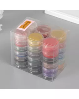 Глиттер для творчества "Пудра-втирка. Краски осени" набор 36 шт  в баночка - 1 гр 6х9х8 см   1024851 арт. СМЛ-235180-1-СМЛ0010248516