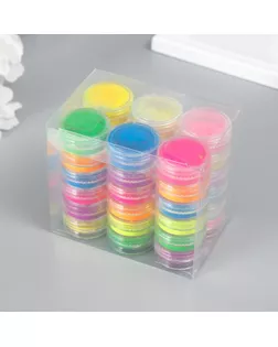 Глиттер для творчества "Пудра-втирка. Краски лета" набор 36 шт  в баночка - 1 гр 6х9х8 см арт. СМЛ-235181-1-СМЛ0010248517