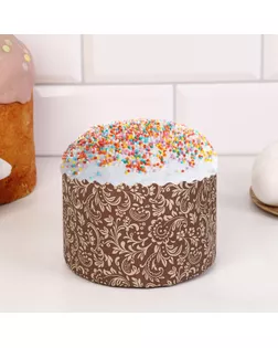 Форма бумажная для кулича "Флора" 134 х 100 мм (фасовка 1400 шт) арт. СМЛ-266513-1-СМЛ0010262124