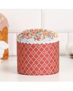 Формы бумажные для кекса, маффинов и кулича "ХВ Красная" 110х85 мм (фасовка 1900 шт) арт. СМЛ-277789-1-СМЛ0010262127