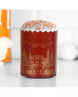 Форма бумажная для кулича "Храм золотой" 70 х 85 мм арт. СМЛ-235346-1-СМЛ0010262271