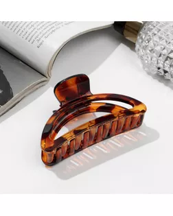 Краб для волос "Леопардовый" овал, 9 см, коричневый арт. СМЛ-235787-2-СМЛ0010309576