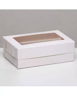 Коробка для макарун, с ложементом, белая 16,5 х 10,5 х 5,5 см арт. СМЛ-236187-1-СМЛ0010325614