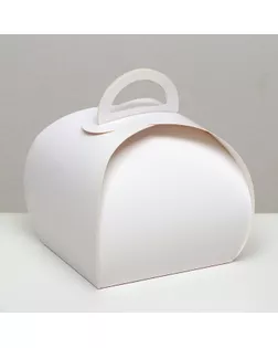 Коробка под бенто-торт без окна, белая, 12,5 х 10,5 х 11 см арт. СМЛ-236191-1-СМЛ0010325621