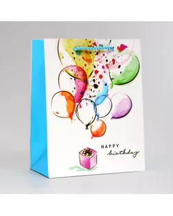 Пакет ламинированный «Happy Birthday», MS 18 × 23 × 10 см арт. СМЛ-236252-1-СМЛ0010330061