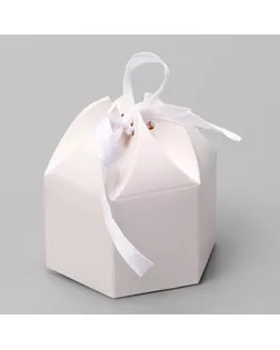 Коробка для конфеты, пирожные с лентой, 8 х 4 х 7,5 см. Кондитерская упаковка арт. СМЛ-236449-1-СМЛ0010334998