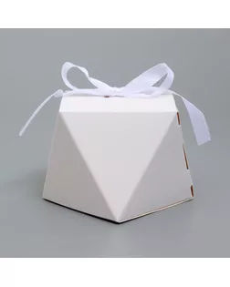 Коробка для конфеты, пирожные с лентой, 10 х 7 х 7,4 см. Кондитерская упаковка арт. СМЛ-236451-1-СМЛ0010335001