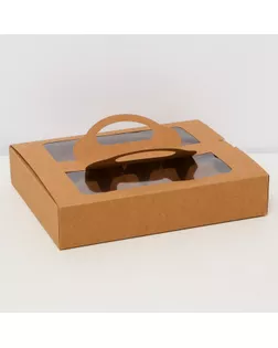Коробка для кейк-попсов, 25 х 20 х 5 см, Крафт арт. СМЛ-236469-1-СМЛ0010335022