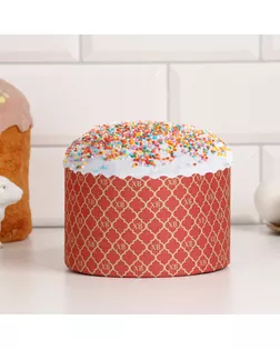 Формы бумажные для кекса, маффинов и кулича "ХВ Красная" 134х90 мм (фасовка 1400 шт) арт. СМЛ-273180-1-СМЛ0010353208