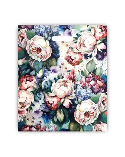 Пакет "Кремовые цветы", полиэтиленовый с вырубной ручкой, 38х45 см, 60 мкм арт. СМЛ-236909-1-СМЛ0010353248