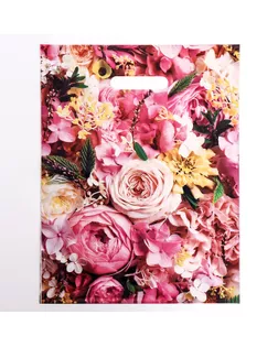 Пакет "Элизабет", полиэтиленовый с вырубной ручкой 31х40 см, 60 мкм арт. СМЛ-236913-1-СМЛ0010353254