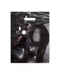 Пакет "Подарок для него", полиэтиленовый с вырубной ручкой 31х40 см, 60 мкм арт. СМЛ-281660-1-СМЛ0010353275