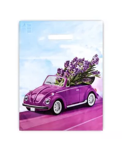 Пакет "Аромат лаванды", полиэтиленовый с вырубной ручкой 31х40 см, 60 мкм арт. СМЛ-236927-1-СМЛ0010353276