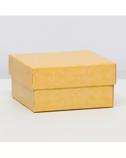 Коробка подарочная складная, упаковка, крышка-дно, крафт, 10 х 10 х 5 см арт. СМЛ-237067-1-СМЛ0010363066