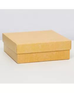 Коробка подарочная складная, упаковка, крышка-дно, крафт, 15 х 15 х 5 см арт. СМЛ-237069-1-СМЛ0010363068