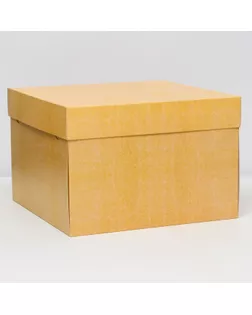 Коробка подарочная складная, упаковка, крышка-дно, крафт, 30 х 30 х 20 см арт. СМЛ-237071-1-СМЛ0010363071