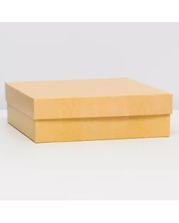 Коробка подарочная складная, упаковка, крышка-дно, крафт, 20 х 20 х 6 см арт. СМЛ-237073-1-СМЛ0010363073
