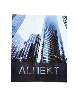 Пакет "Аспект", полиэтиленовый с вырубной ручкой, 50х60 см, 100 мкм арт. СМЛ-237219-1-СМЛ0010371003