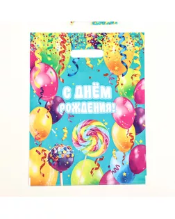 Пакет "Тусовка", полиэтиленовый с вырубной ручкой, 30х40 см, 60 мкм арт. СМЛ-237221-1-СМЛ0010371009