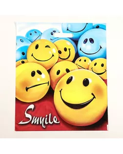 Пакет "Смайлики", полиэтиленовый с вырубной ручкой 40х47 см, 45 мкм арт. СМЛ-237230-1-СМЛ0010371026