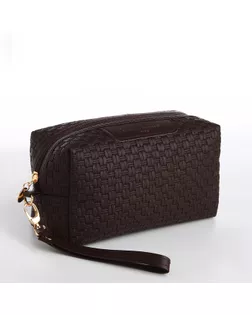 Косметичка дорожная на молнии, с ручкой, цвет коричневый арт. СМЛ-237381-3-СМЛ0010386445