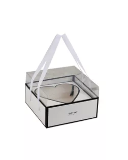 Коробка для цветов с формовым вкладышем и PVC крышкой «Present», 23.5 х 23.5 х 15 см арт. СМЛ-237656-1-СМЛ0010400548