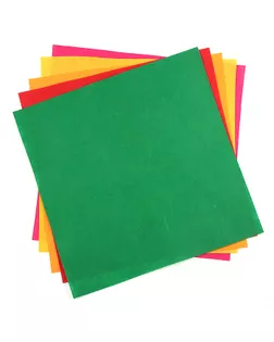 Ткань для рукоделия, фетр, толщина 1 мм, набор 5 цветов, лоскус 50 × 50 см арт. СМЛ-237947-1-СМЛ0010423184