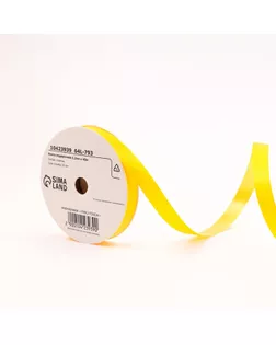 Лента для декора и подарков "Ярко матовая", 1,2см х 45м, желтая арт. СМЛ-238015-1-СМЛ0010423939