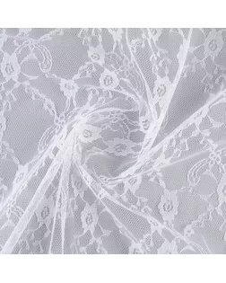 Ткань для рукоделия, лоскут гипюра мелкие цветы, белый, 150 × 160 см арт. СМЛ-238040-1-СМЛ0010424021