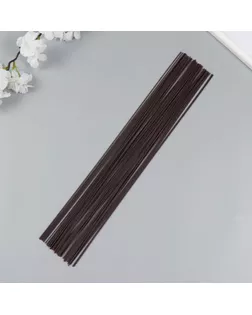 Проволока для изготовления искусственных цветов "Кофе" обмотка пластик 40 см сечение 1,2 мм   104248 арт. СМЛ-238079-1-СМЛ0010424818