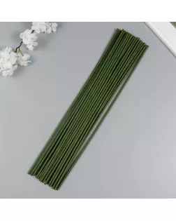 Проволока для изготовления искусственных цветов "Зелёная" обмотка бумага 50см сечение 0,5 см   10424 арт. СМЛ-238081-1-СМЛ0010424821