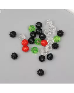 Бусины для творчества пластик "Шар с дольками" лето МИКС набор 20 гр 1,1х1,1х1,1 см арт. СМЛ-238109-1-СМЛ0010428561