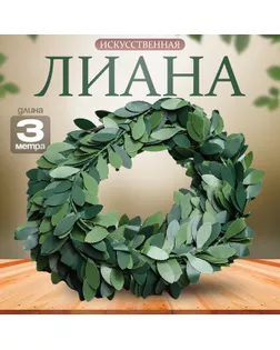 Лиана искусственная для декора «Папоротник», 3 метра, 13 × 13 × 2 см арт. СМЛ-238571-1-СМЛ0010450074