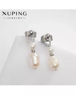 Серьги металл XUPING бусины, цвет серебро арт. СМЛ-238620-1-СМЛ0010453291