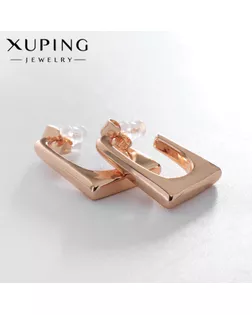 Серьги металл XUPING трапеция контур, цвет розовое золото арт. СМЛ-238663-1-СМЛ0010453362