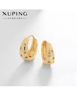 Серьги со стразами XUPING невесомость, цвет белый в золоте арт. СМЛ-238698-1-СМЛ0010453416