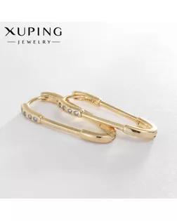 Серьги со стразами XUPING булавка классика, цвет белый в золоте арт. СМЛ-238674-2-СМЛ0010453429