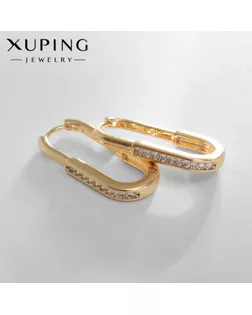 Серьги со стразами XUPING признание, дорожка, цвет белый в золоте арт. СМЛ-238718-1-СМЛ0010453444