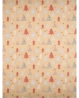 Набор упаковочной бумаги «Новогодняя», 4 листа, 70 × 100 см арт. СМЛ-281368-1-СМЛ0010454059