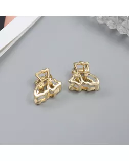 Краб для волос "Шерри" (набор 2 шт) бабочка, 1,5 см, золото арт. СМЛ-239043-1-СМЛ0010454841