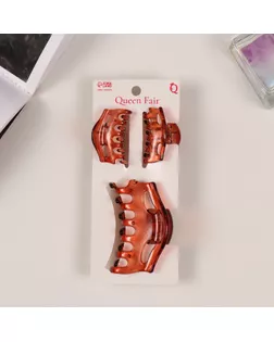 Краб для волос "Флориана" (набор 3 шт) геометрия дуга, 6,5 и 4 см, коричневый арт. СМЛ-239055-1-СМЛ0010454862