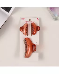 Краб для волос "Флориана" (набор 3 шт) дуга, 6,5 и 4 см, коричневый арт. СМЛ-239056-1-СМЛ0010454863