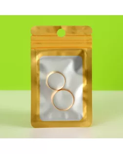 Пакет Зип-лок с окном, с еврослотом, золотой, 6 х 10 см арт. СМЛ-239227-1-СМЛ0010460417