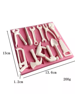 Форма силиконовая универсальная «Инструменты», 13,6 × 13 × 1,2 см арт. СМЛ-239448-1-СМЛ0010470632