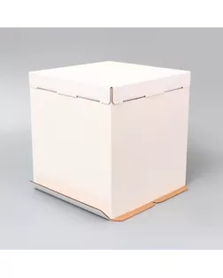 Коробка под торт, без окна, 28 х 28 х 30 см арт. СМЛ-239876-1-СМЛ0010477524