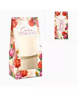 Коробка складная «8 Марта», 9 х 19 х 6 см арт. СМЛ-239885-1-СМЛ0010477912