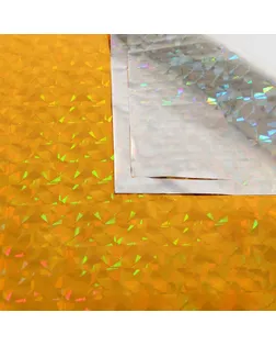 Пленка голографическая, "Калейдоскоп", золотая, 70 см х 1 м арт. СМЛ-240096-1-СМЛ0010486169