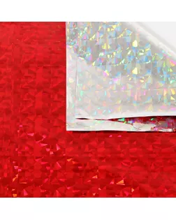 Пленка голографическая, "Калейдоскоп", красная, 70 см х 1 м арт. СМЛ-240097-1-СМЛ0010486171